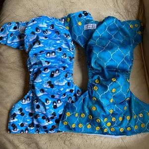 Two Bumbum Babies AIO/AI2 cloth diapers
